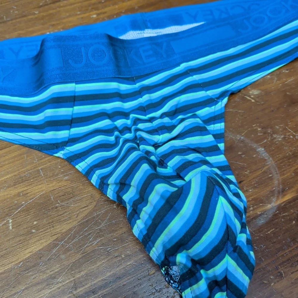Jockey Essentials 4-Pack Cotton Stretch Men's Thong - Size Large